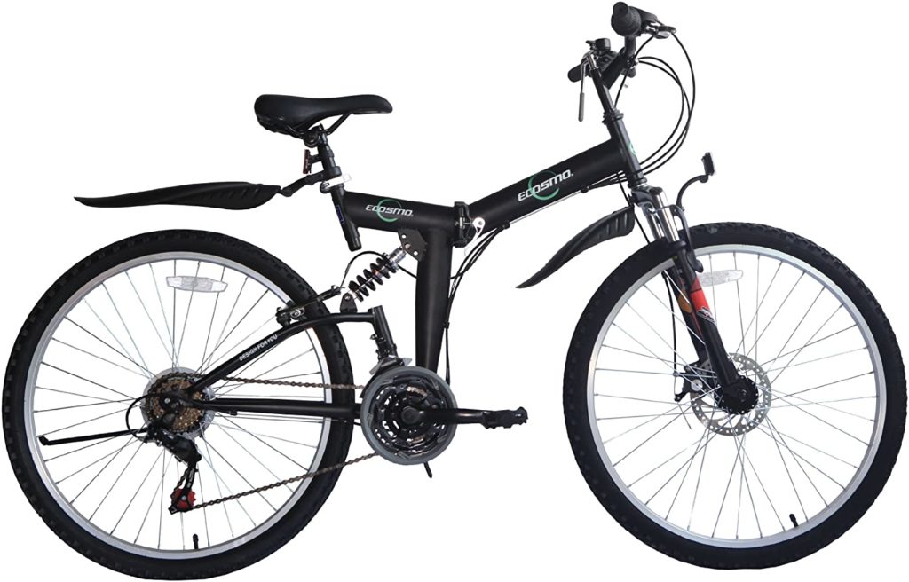 ECOSMO Folding Mountain Bike 26 Inch Bike & Go